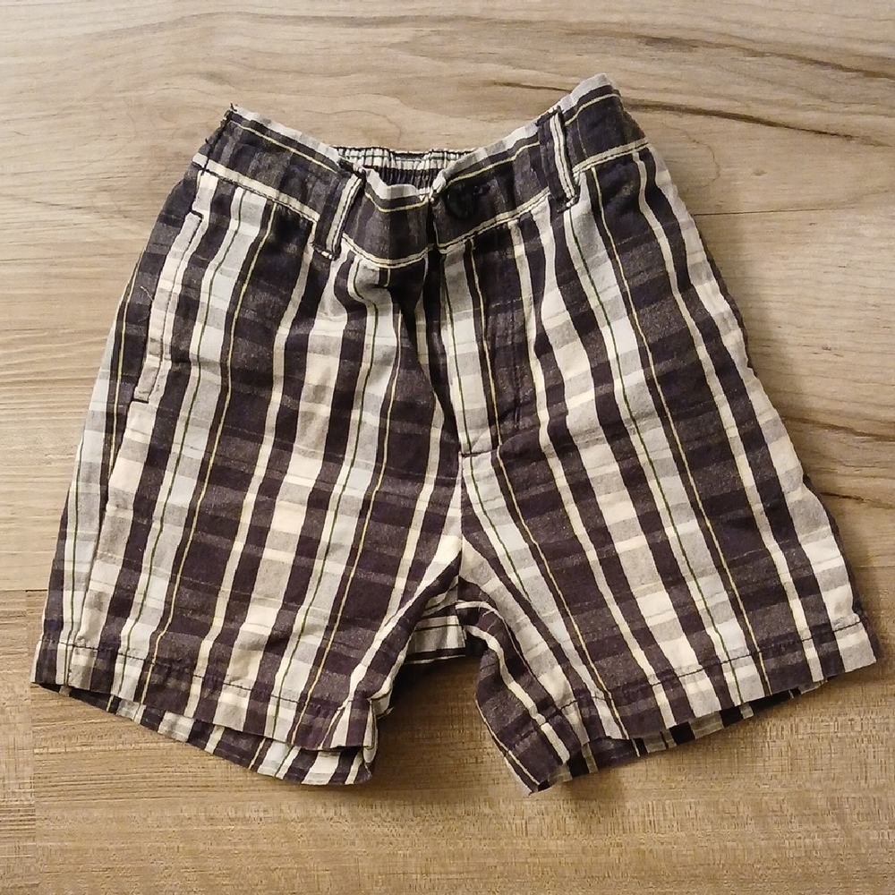 Gymboree Navy and White Plaid Vintage Preppy Shorts Size 18-24 Months (F)